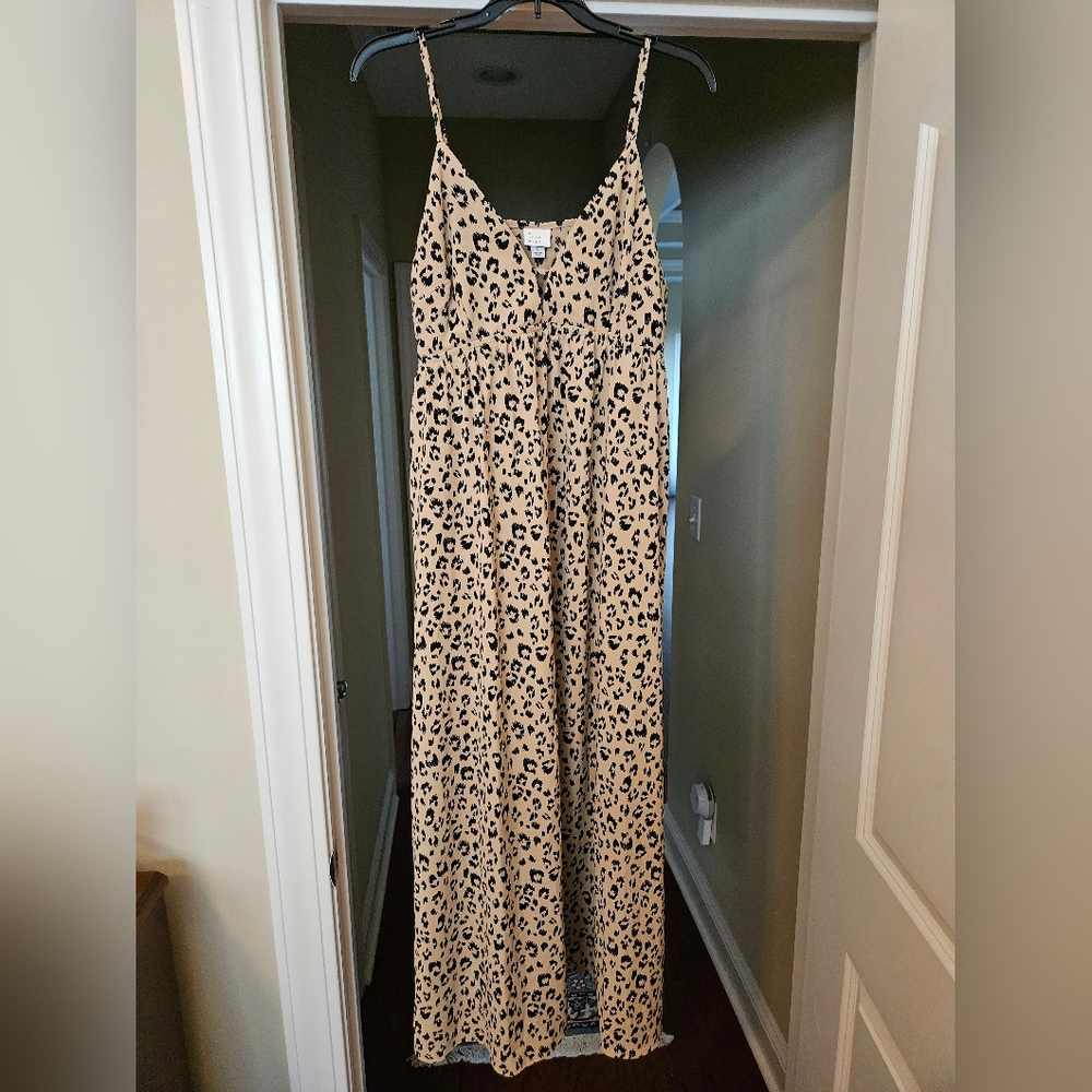Ruched Midi Dress Brown Leopard Print By Target Size Large
